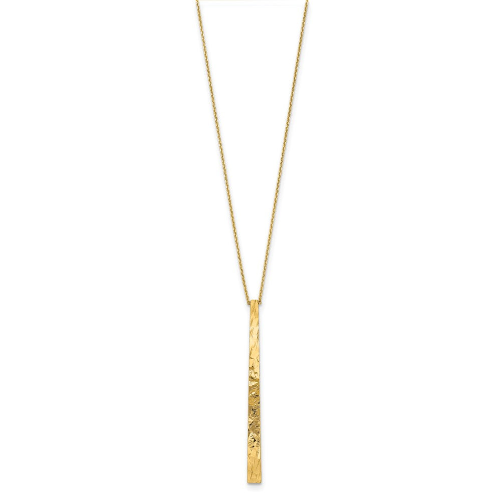 14K Gelbgold Poliert Diamantiert Halskette