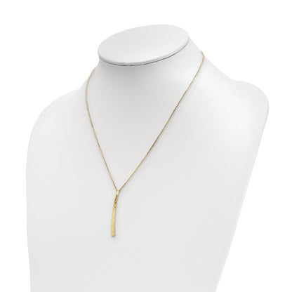 14K Gelbgold Poliert Diamantiert Halskette