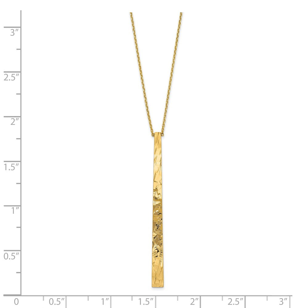 14K Gelbgold Poliert Diamantiert Halskette