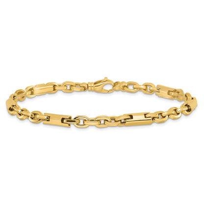 14K Gelbgold Herren Poliert Fantasieglieder Armband