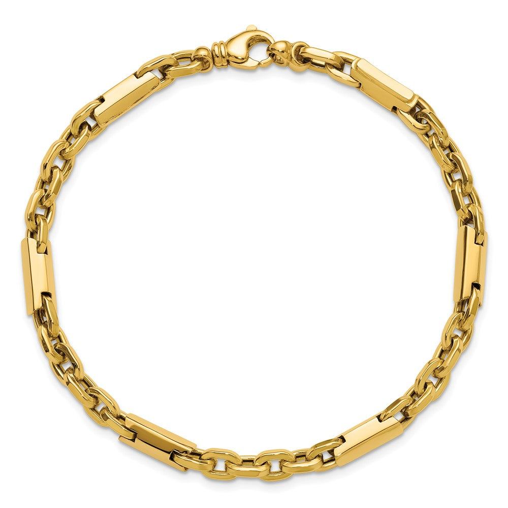 14K Gelbgold Herren Poliert Fantasieglieder Armband