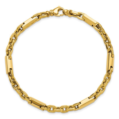 14K Gelbgold Herren Poliert Fantasieglieder Armband