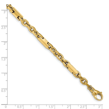 14K Gelbgold Herren Poliert Fantasieglieder Armband