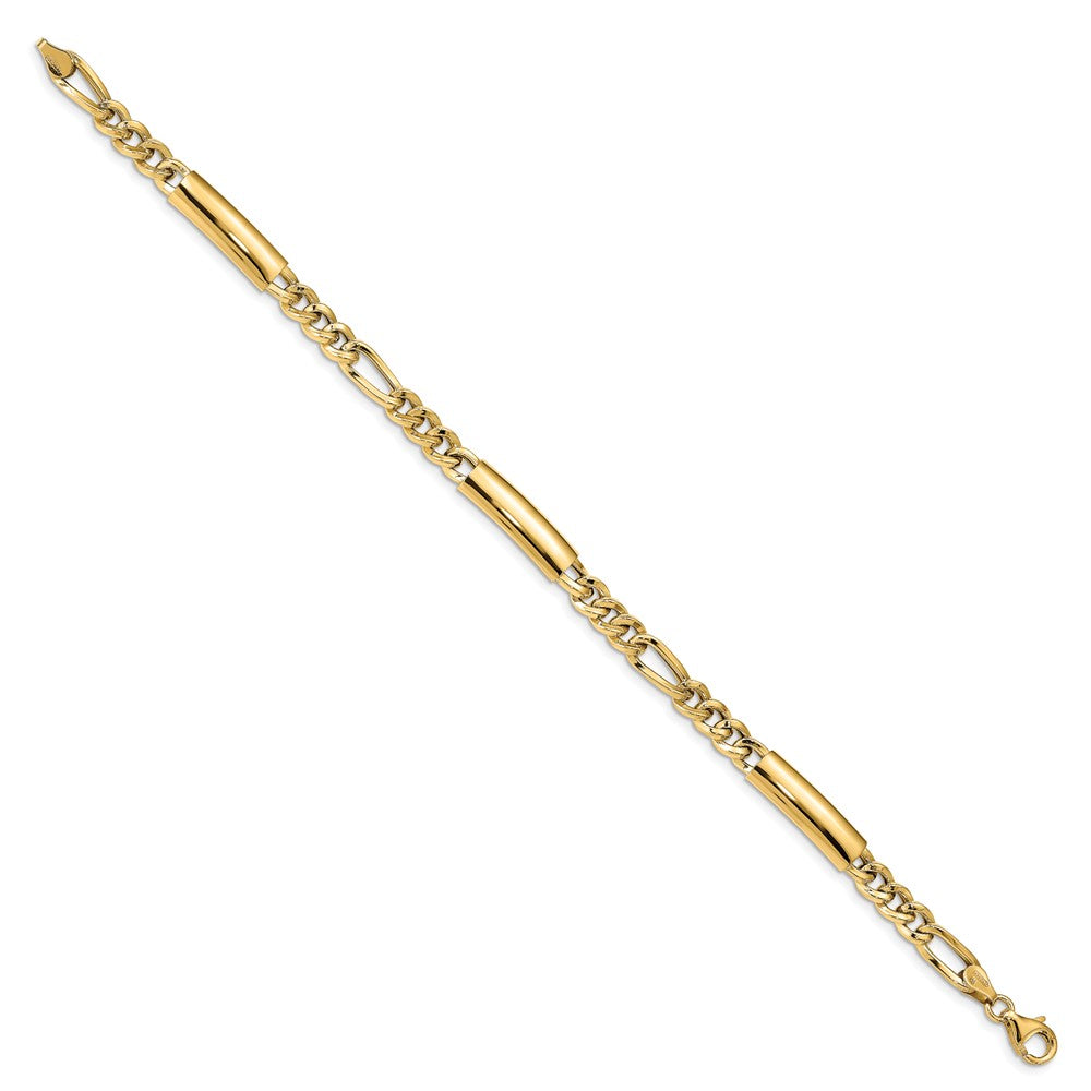 14K Gelbgold Herren Poliert Fantasieglieder Armband