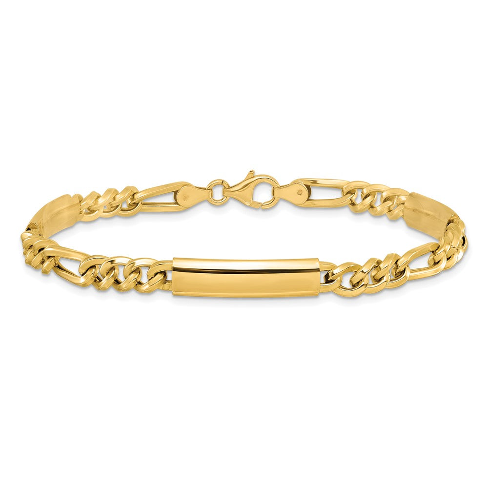 14K Gelbgold Herren Poliert Fantasieglieder Armband