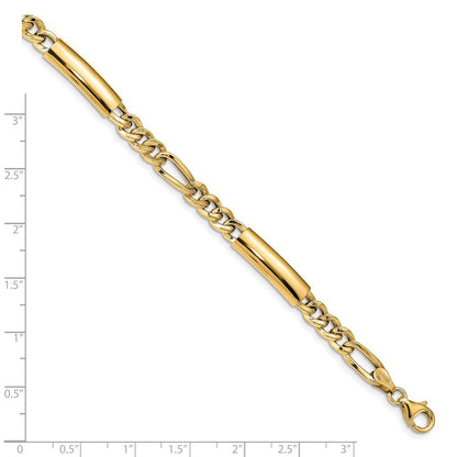 14K Gelbgold Herren Poliert Fantasieglieder Armband