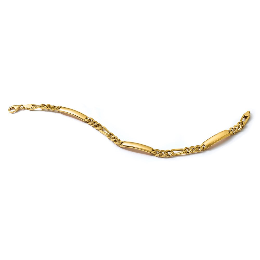 14K Gelbgold Herren Poliert Fantasieglieder Armband
