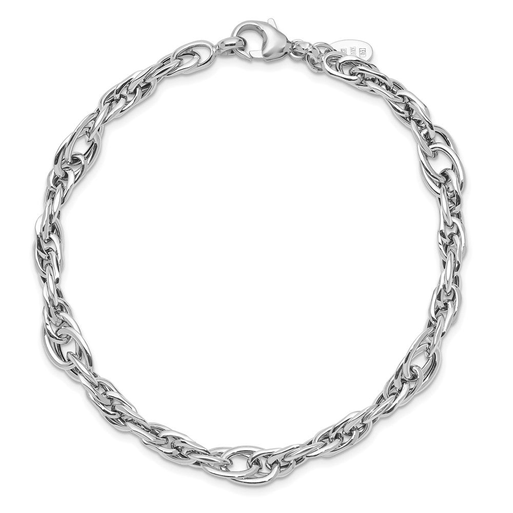 14K Weißgold Poliert Glieder Armband