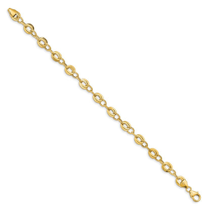 14K Gelbgold Diamantiert Fantasieglieder Armband