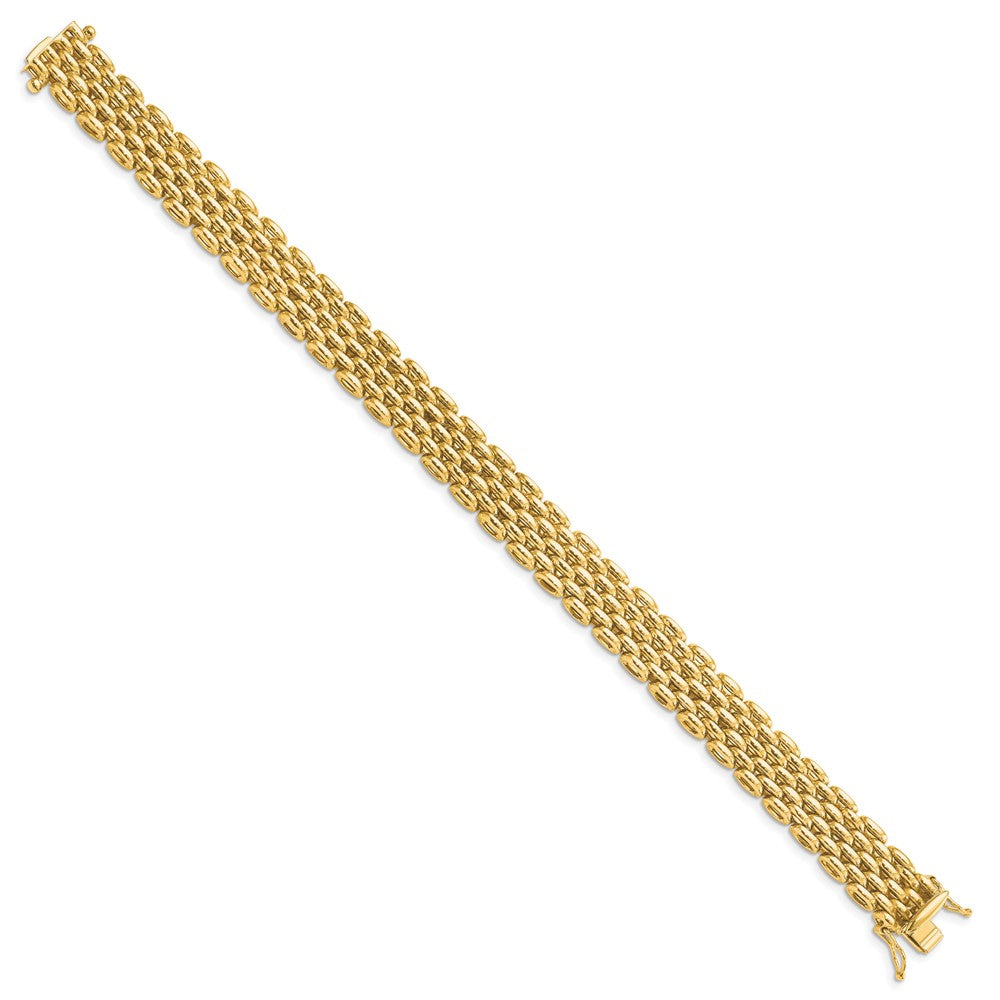 14K Gelbgold Poliert Fantasie Armband