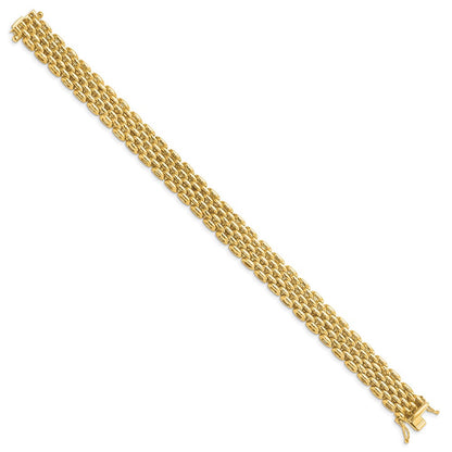 14K Gelbgold Poliert Fantasie Armband