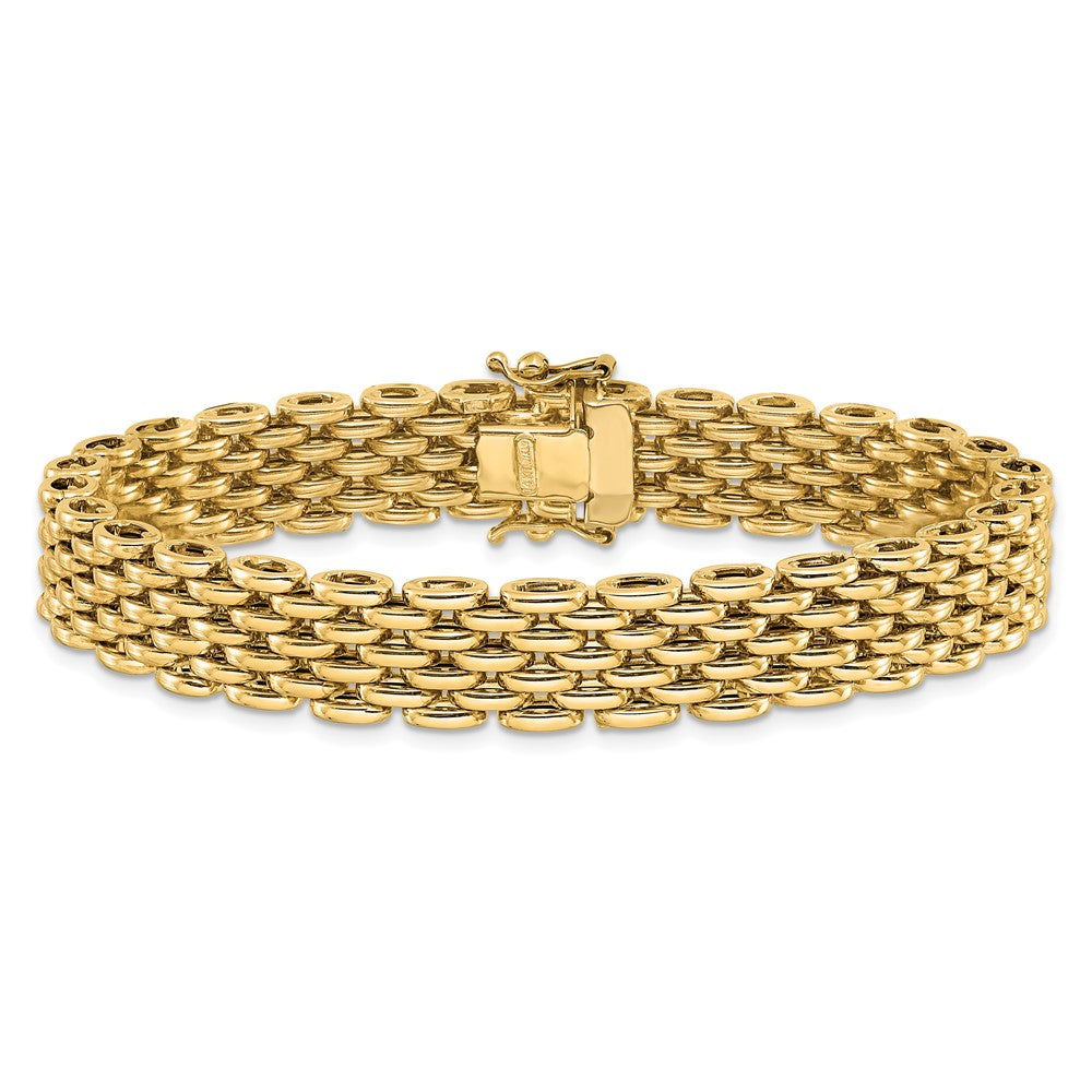 14K Gelbgold Poliert Fantasie Armband