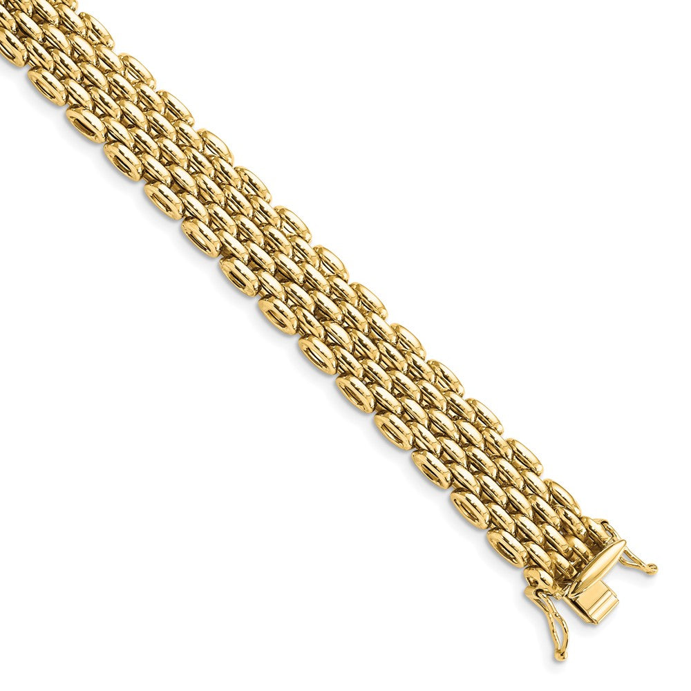 14K Gelbgold Poliert Fantasie Armband