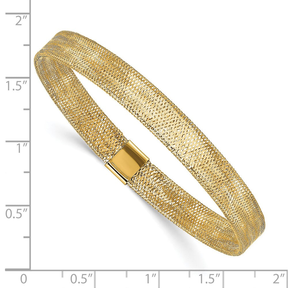 14K Gelbgold Poliert Dehnbar Armreif