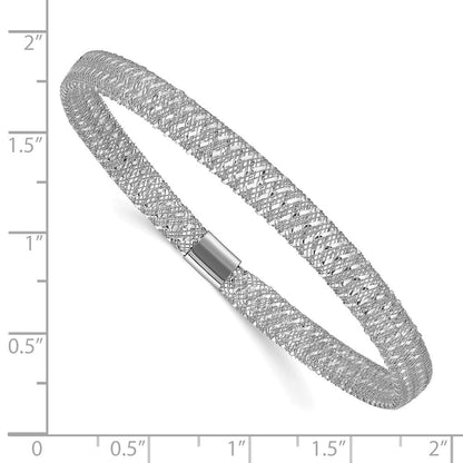 14K Gelbgold Weiß Rhodium Beschichtung Dehnbar Armreif