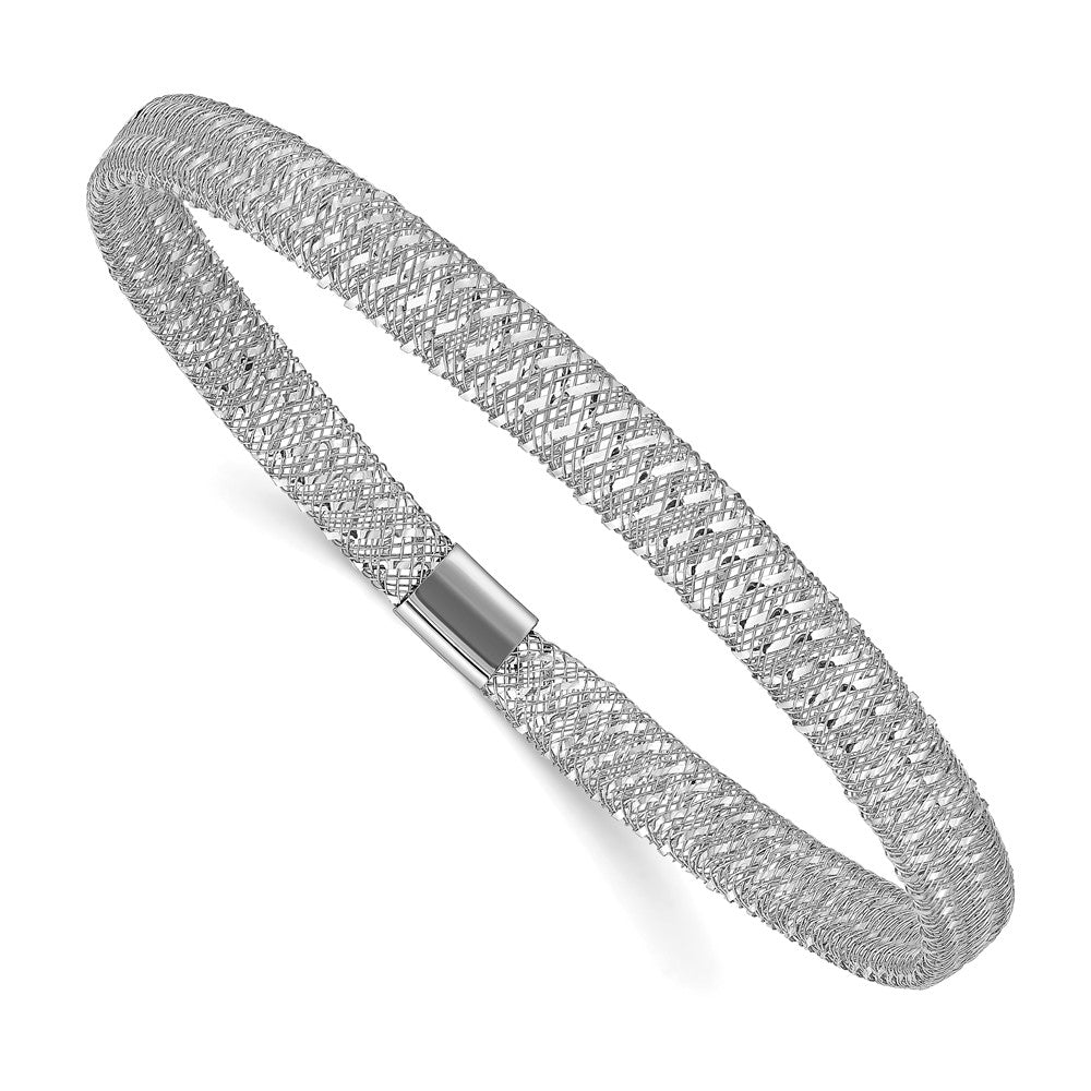 14K Gelbgold Weiß Rhodium Beschichtung Dehnbar Armreif
