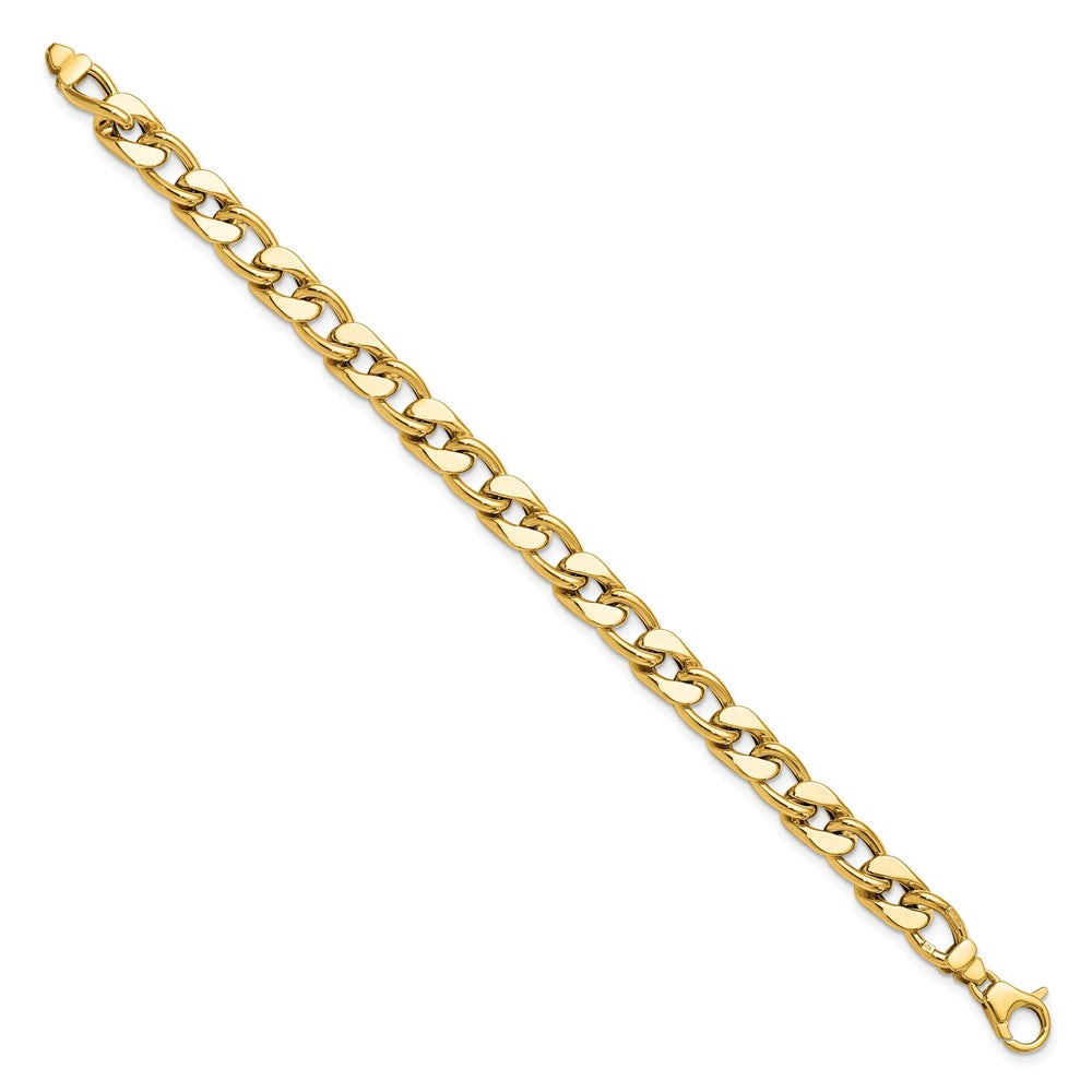 14K Gelbgold Poliert Herren Panzer Glieder Armband