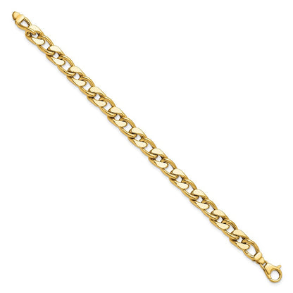 14K Gelbgold Poliert Herren Panzer Glieder Armband