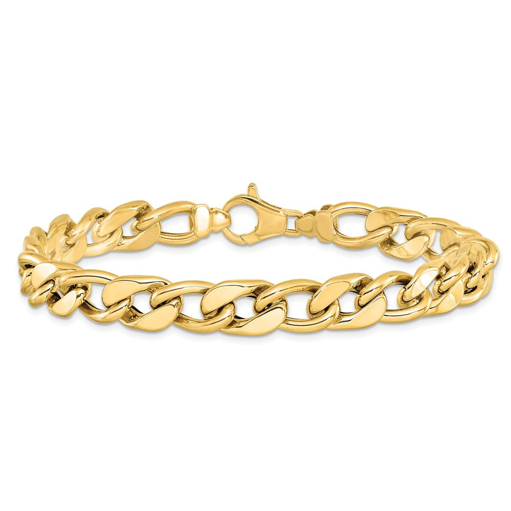 14K Gelbgold Poliert Herren Panzer Glieder Armband