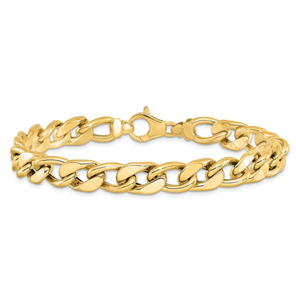 14K Gelbgold Poliert Herren Panzer Glieder Armband
