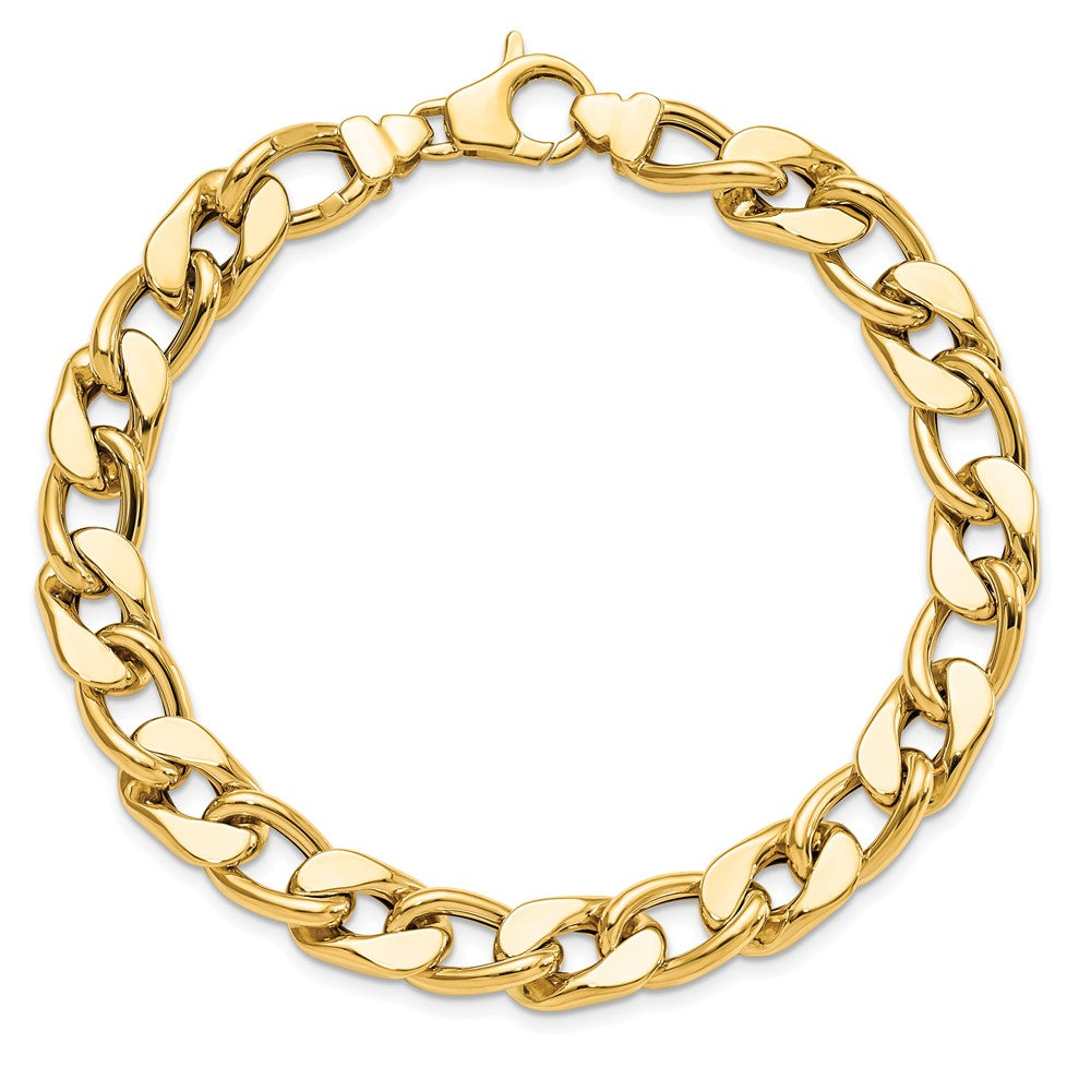 14K Gelbgold Poliert Herren Panzer Glieder Armband