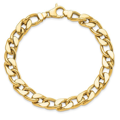 14K Gelbgold Poliert Herren Panzer Glieder Armband