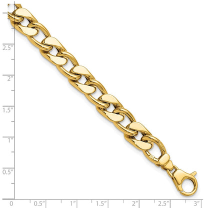 14K Gelbgold Poliert Herren Panzer Glieder Armband