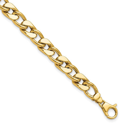 14K Gelbgold Poliert Herren Panzer Glieder Armband