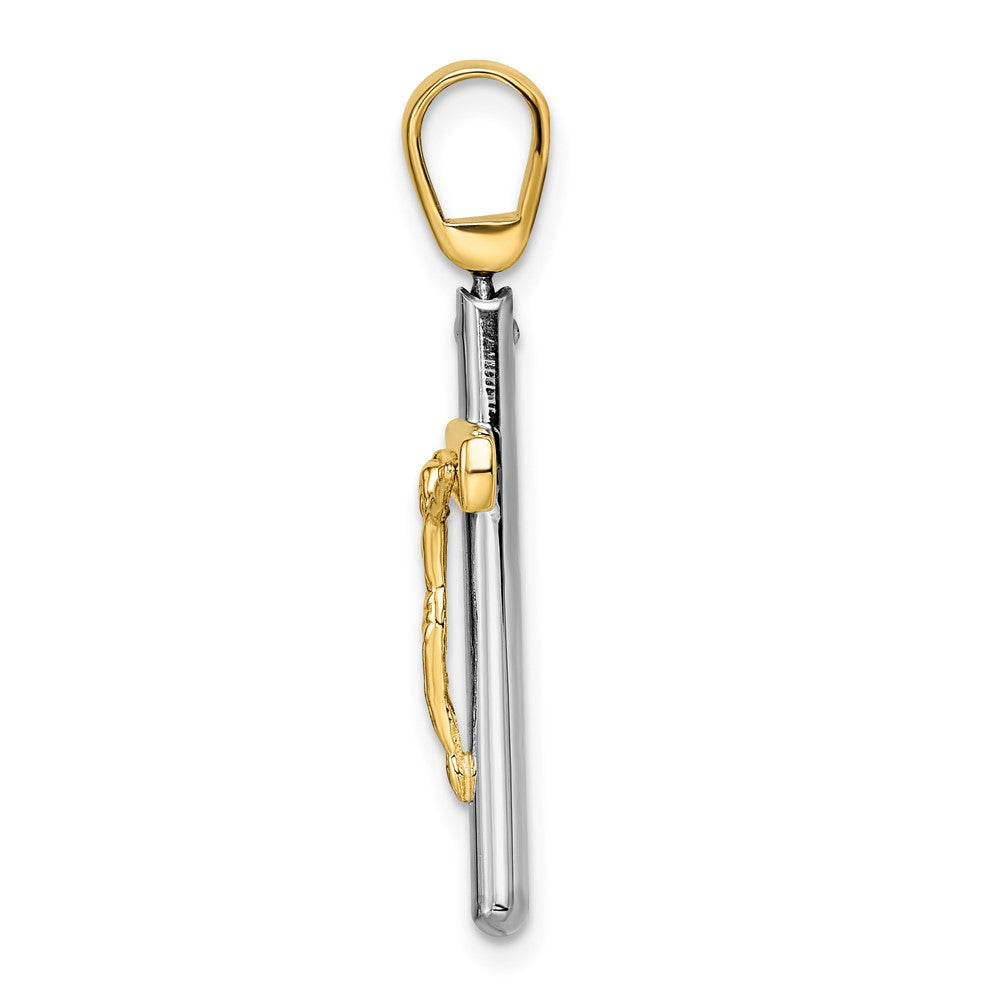 14K Bicolor Kruzifix Anhänger