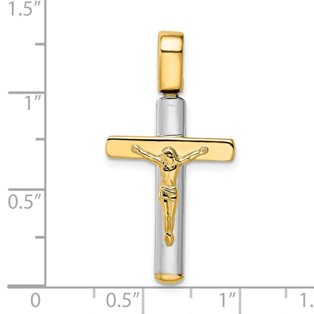 14K Bicolor Kruzifix Anhänger