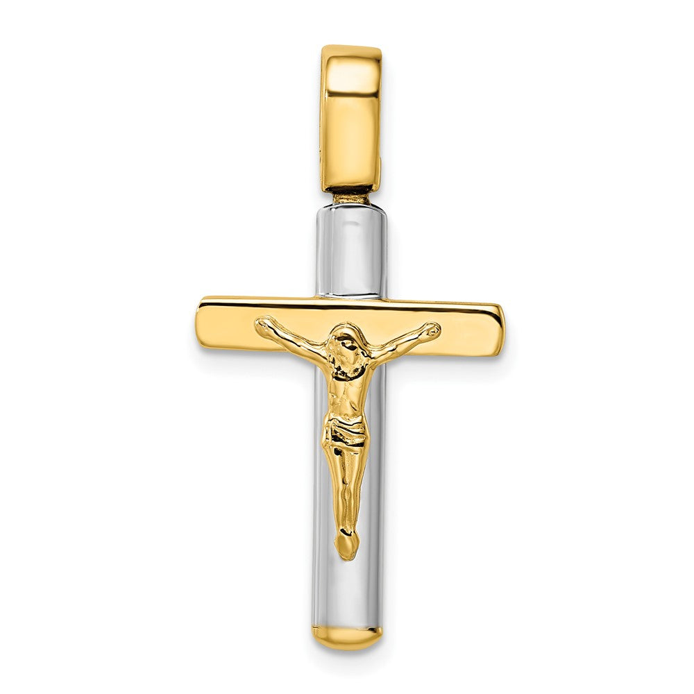 14K Bicolor Kruzifix Anhänger