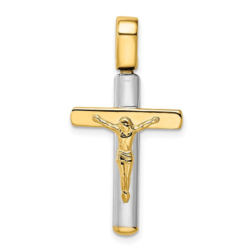 14K Bicolor Kruzifix Anhänger