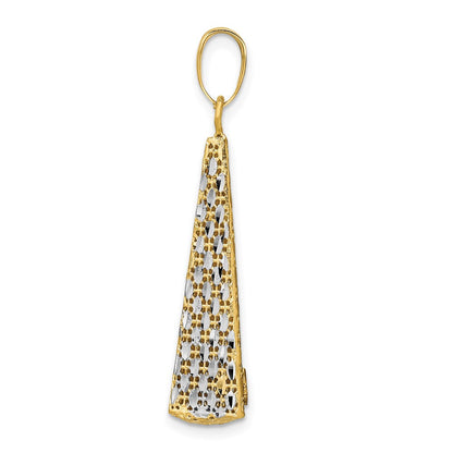 14K Gelb & Rhodium Diamantiert Anhänger