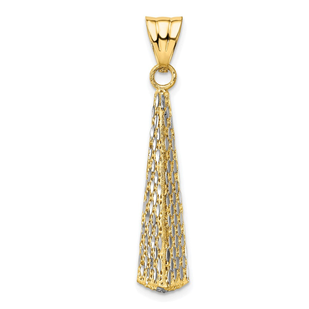 14K Gelb & Rhodium Diamantiert Anhänger
