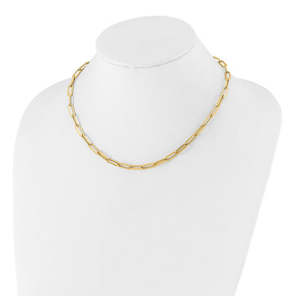 14K Gelbgold Poliert Fantasieglieder Halskette