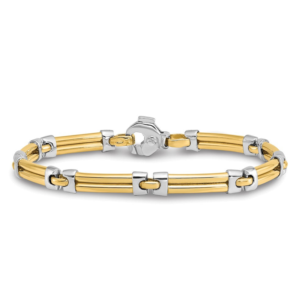 14K Bicolor Poliert Armband