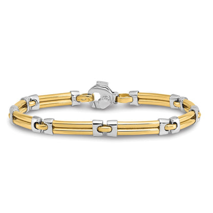 14K Bicolor Poliert Armband