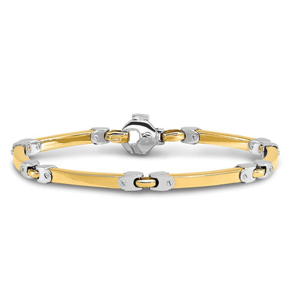 14K Bicolor Poliert Armband