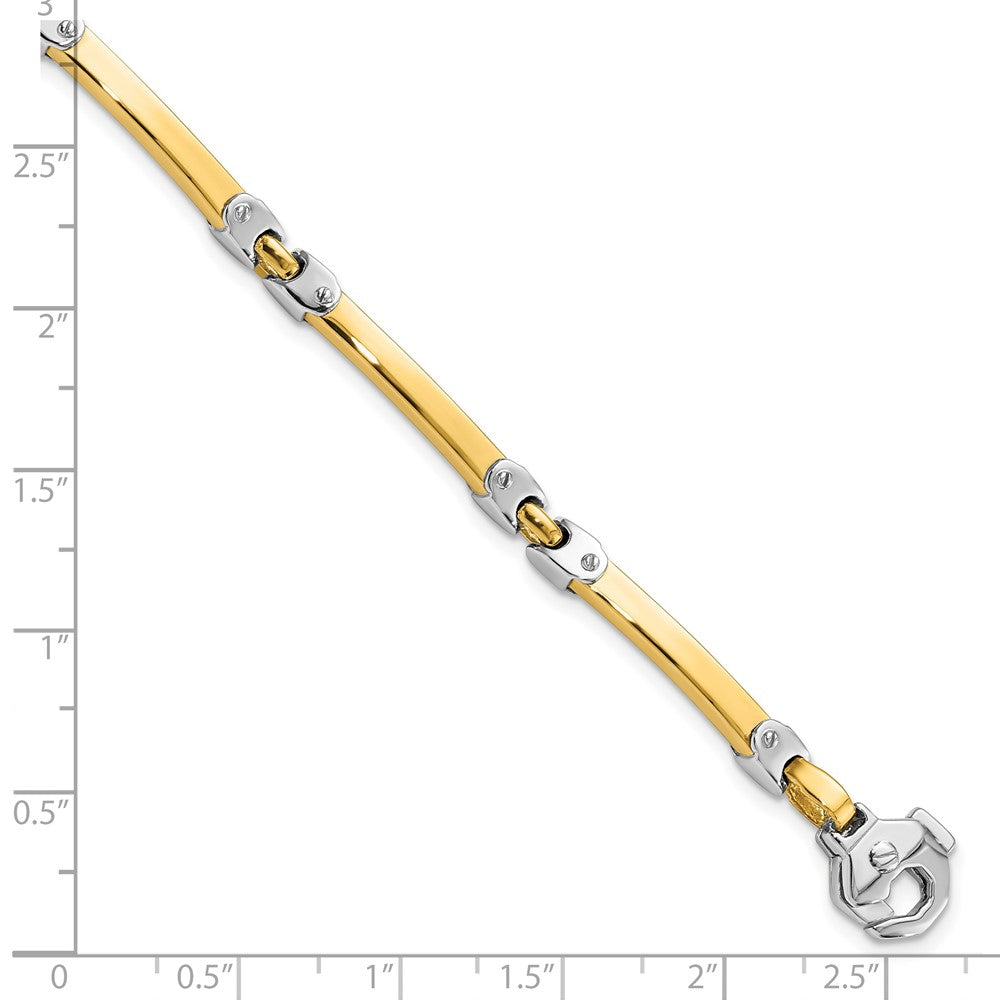 14K Bicolor Poliert Armband