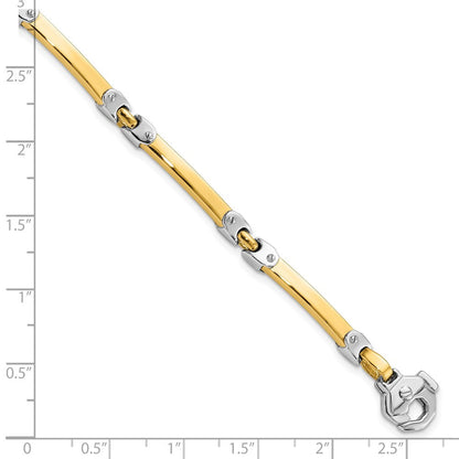 14K Bicolor Poliert Armband