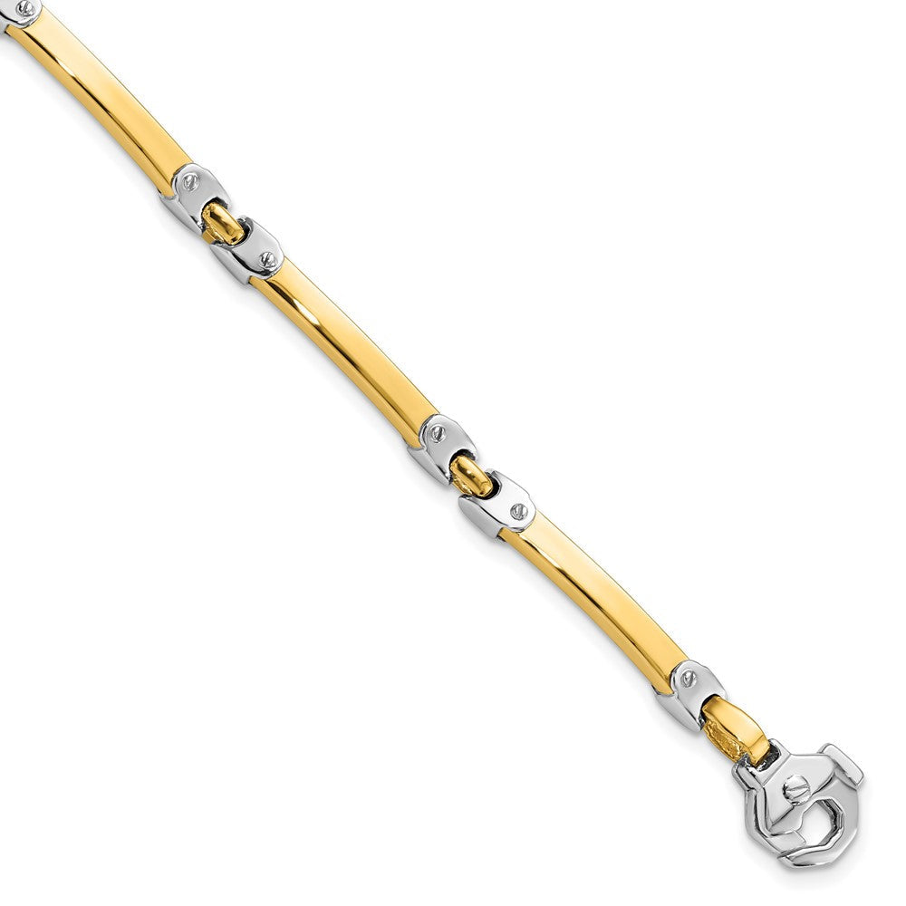 14K Bicolor Poliert Armband