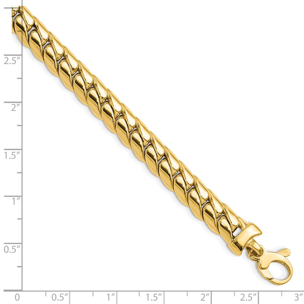 14K Gelbgold Poliert Glieder Armband