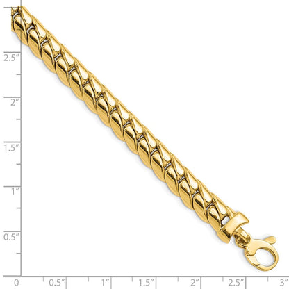 14K Gelbgold Poliert Glieder Armband