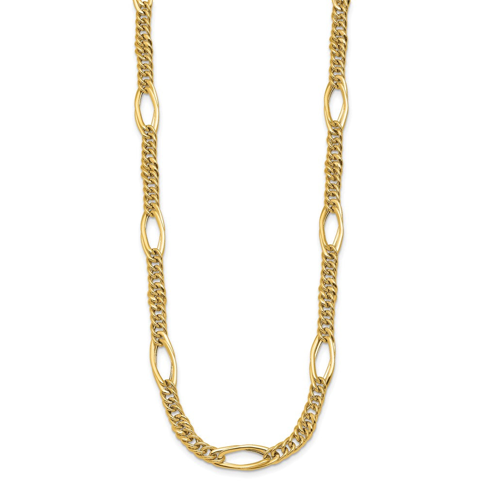 14K Gelbgold Poliert Fantasieglieder Halskette
