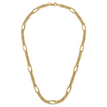 14K Gelbgold Poliert Fantasieglieder Halskette