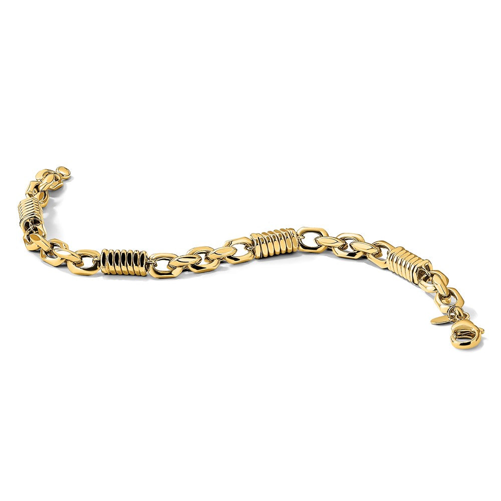 14K Gelbgold Herren Poliert Fantasieglieder Armband