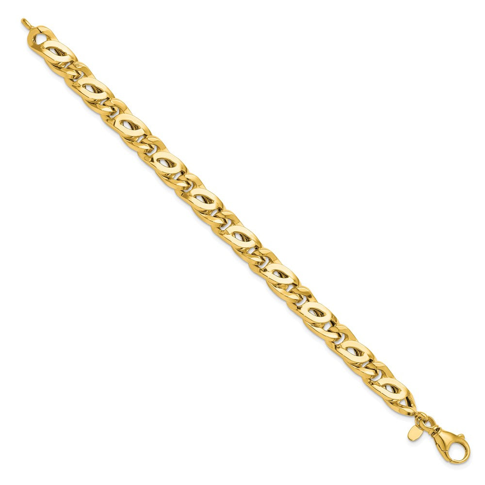 14K Gelbgold Herren Poliert Fantasieglieder Armband