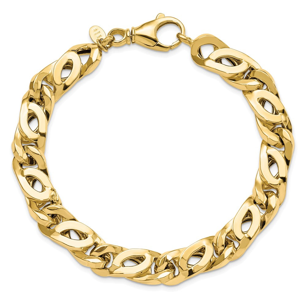 14K Gelbgold Herren Poliert Fantasieglieder Armband