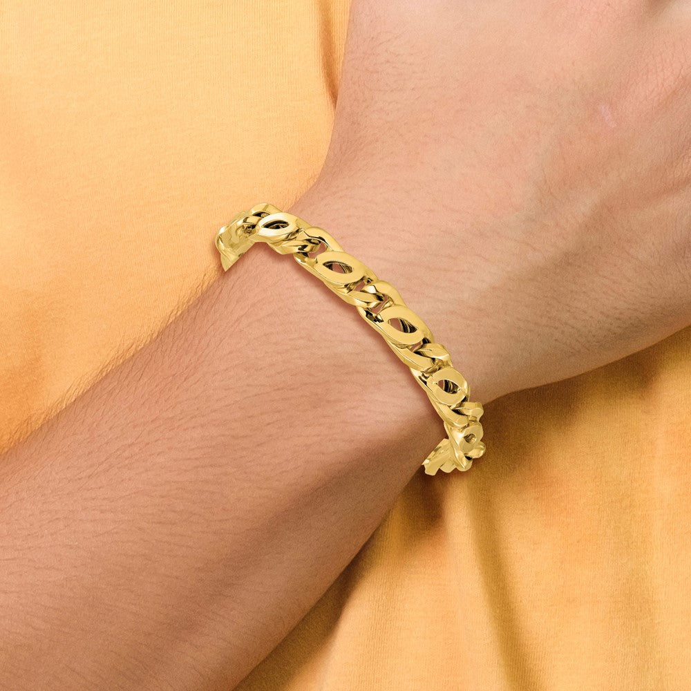 14K Gelbgold Herren Poliert Fantasieglieder Armband