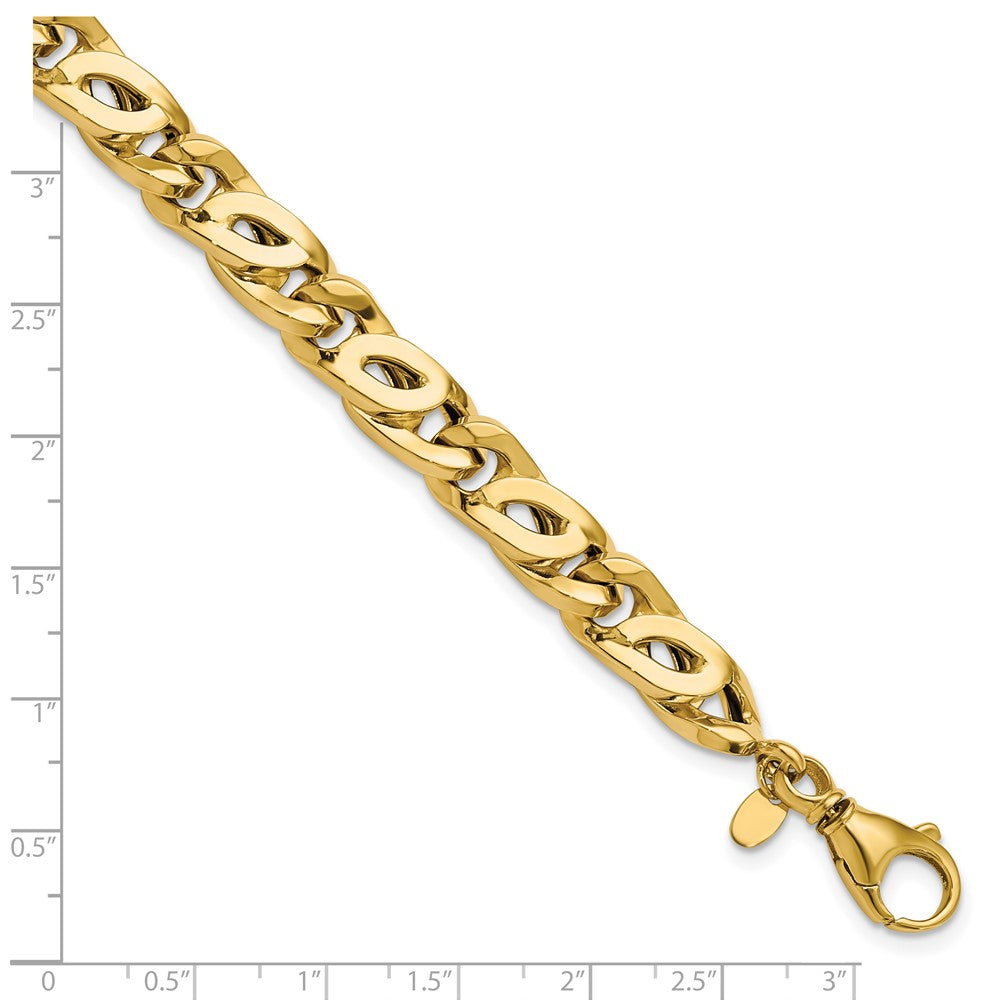 14K Gelbgold Herren Poliert Fantasieglieder Armband